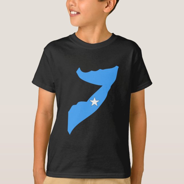 Somalia-Flaggenkarte T-Shirt (Vorderseite)