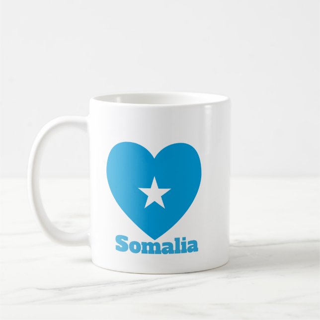Somalia-Herzenflagge Kaffeetasse (Links)