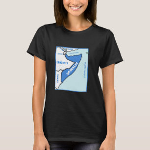 Somalia Karte in Flaggenfarben. Länder in der Umge T-Shirt