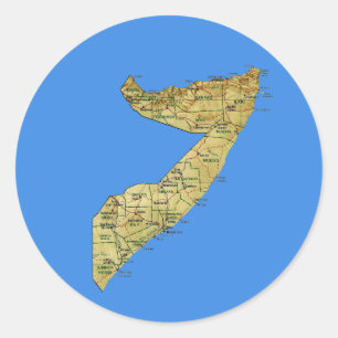 Somalia-Kartenaufkleber Runder Aufkleber