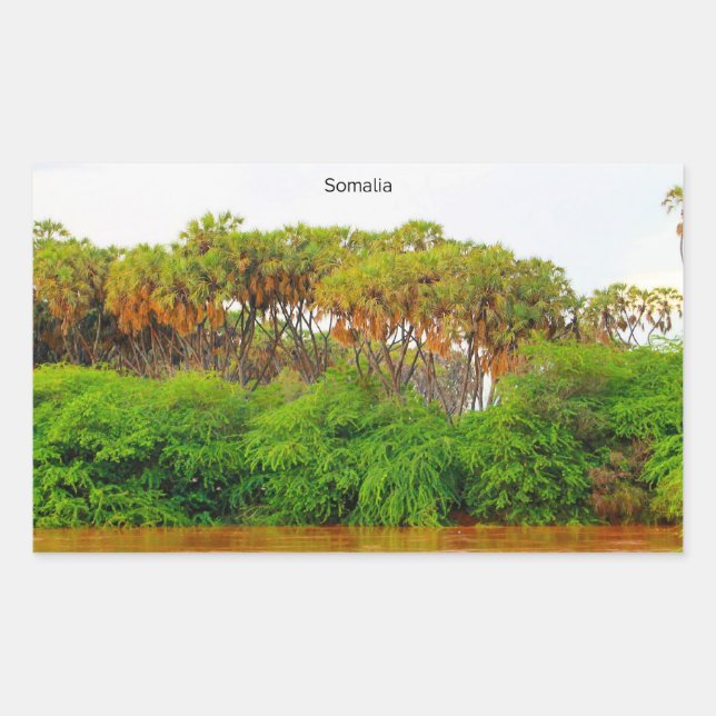 Somalia, Landschaftsfotografie Rechteckiger Aufkleber (Vorderseite)