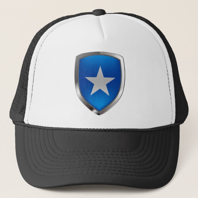 Somalia-Metallic-Emblem Truckerkappe (Vorderseite)