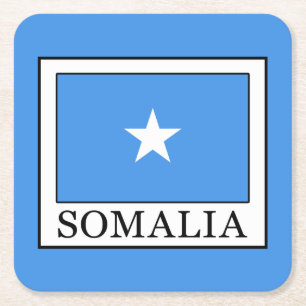 Somalia Rechteckiger Pappuntersetzer