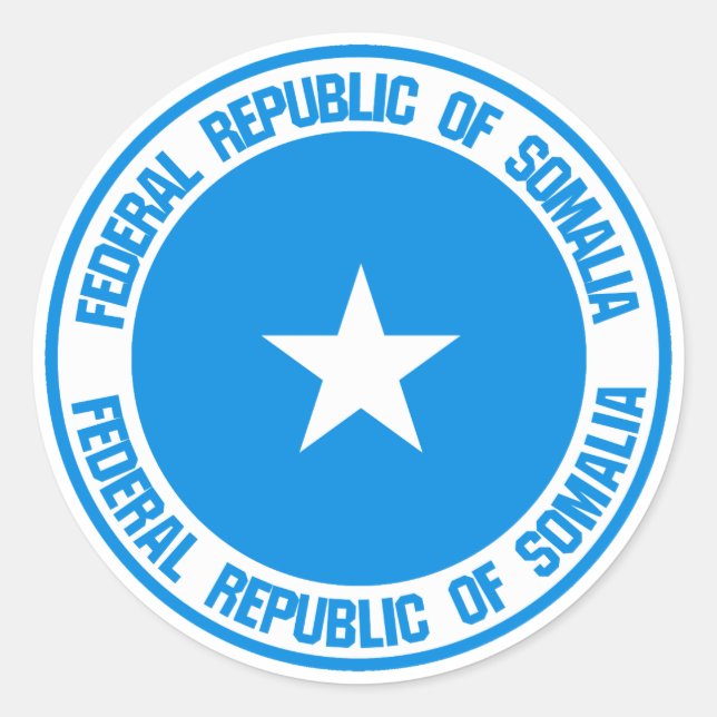 Somalia-Runde Runder Aufkleber (Vorderseite)