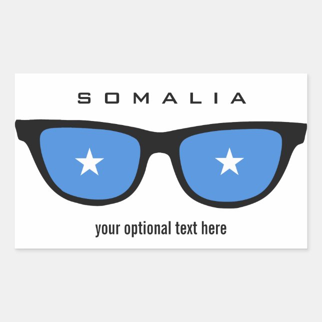 Somalia Shades Zollaufkleber Rechteckiger Aufkleber (Vorderseite)