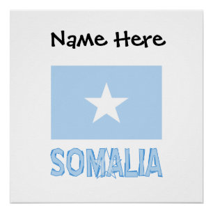 Somalia Somalia-Flagge Schwarz Personalisierung Poster