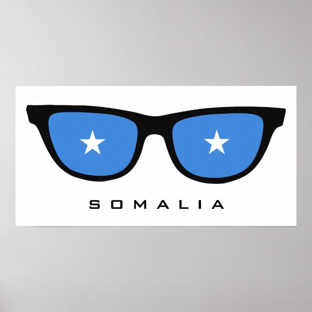 Somalia überträgt Sondertext und Farbposter Poster (Vorne)