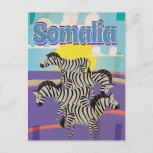 Somalia Vintage-Reiseposter Postkarte