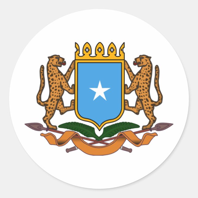 Somalia-Wappen Runder Aufkleber (Vorderseite)
