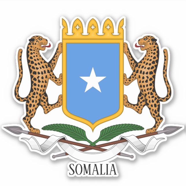 Somalias Nationalküle des Waffenbesitzes Aufkleber (Vorderseite)
