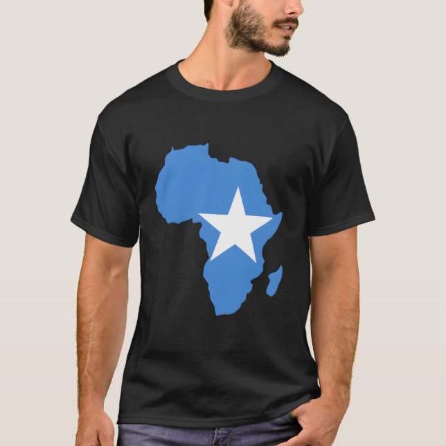 Somalienischer Stolz - Flag Afrika Karte Hoodie T-Shirt (Vorderseite)