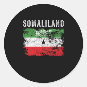 Somaliland Flag erschüttert Runder Aufkleber