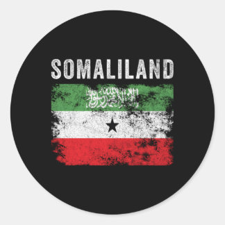 Somaliland Flag erschütterte Flagge Somalilander Runder Aufkleber