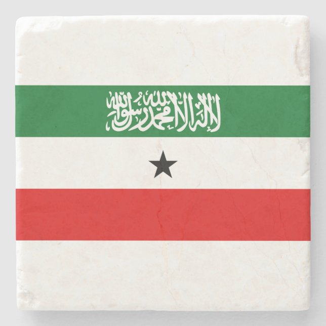 Somaliland Flag Steinuntersetzer (Vorderseite)