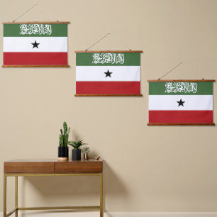 Somaliland-Flagge Wandteppich Mit Holzrahmen