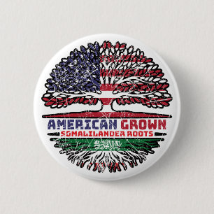 Somaliland Somalilander American USA Tree Roots Button
