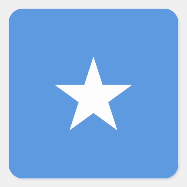 somalische Flagge Quadratischer Aufkleber (Vorderseite)