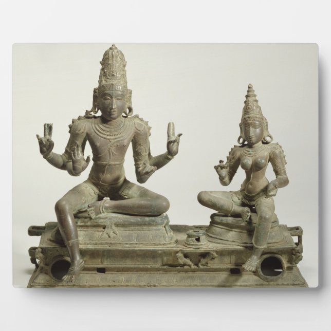 Somaskanda, Chola, Tamil Nadu (bronze) Fotoplatte (Vorderseite)