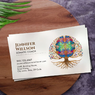 Somatischer Coach Brain Tree Mind Body Wellness Visitenkarte
