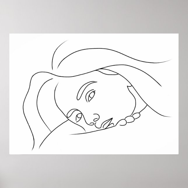 Somber Fem Face Poster (Vorne)