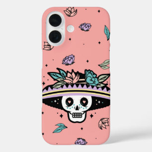 Sombrero Calavera - Tag des Toten Schädels iPhone 16 Hülle