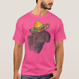 Sombrero Capybara Rodent Animal Funny Capy T-Shirt