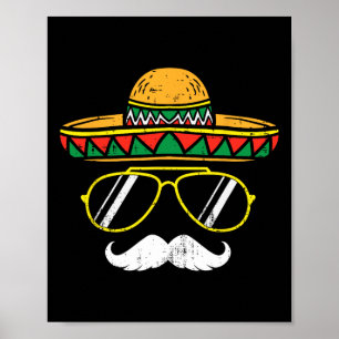 Sombrero Face Cinco De Mayo Mexican Fiesta Party K Poster