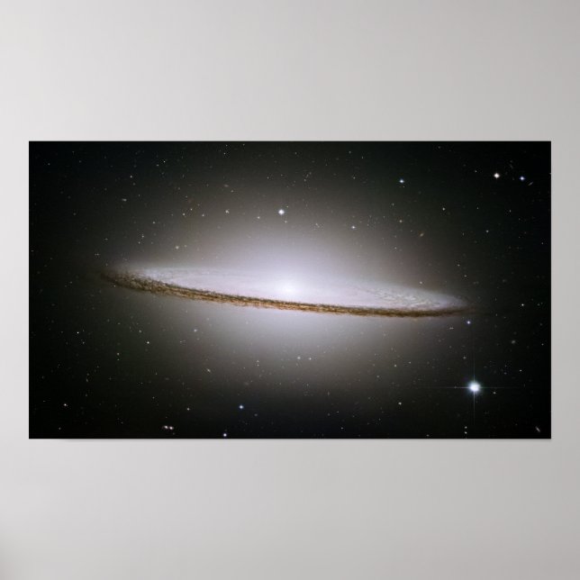 Sombrero Galaxy (Hubble Telescope) Poster (Vorne)
