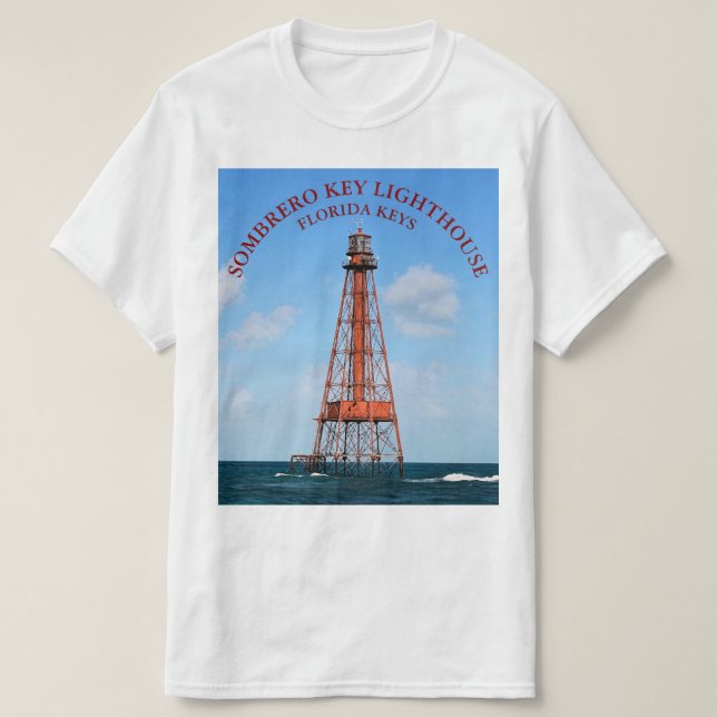 Sombrero Key Lighthouse Florida Keys T - Shirt (Design vorne)