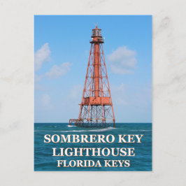 Sombrero Key Lighthouse, Florida Postcard Postkarte
