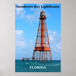 Sombrero Key Lighthouse, Florida Poster