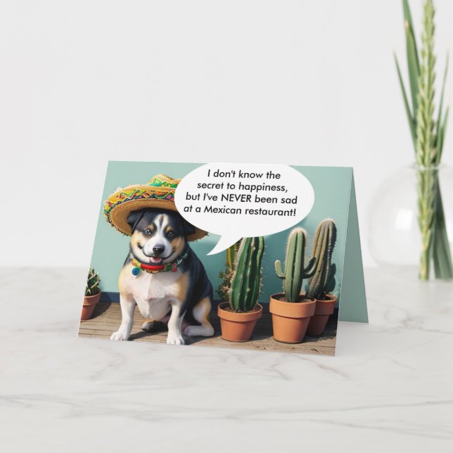 Sombrero perro meme feiertagskarte (Vorderseite)