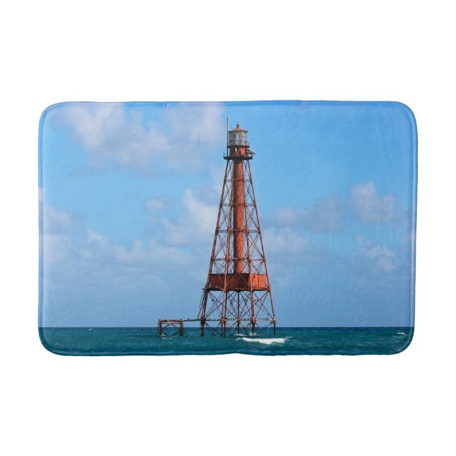 Sombrero-Riff-Leuchtturm, Florida-Schlüssel Badematte (Vorderseite)