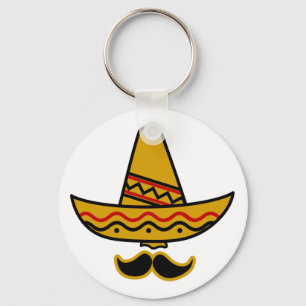 Sombrero und Mustache-Schlüsselanhänger Schlüsselanhänger