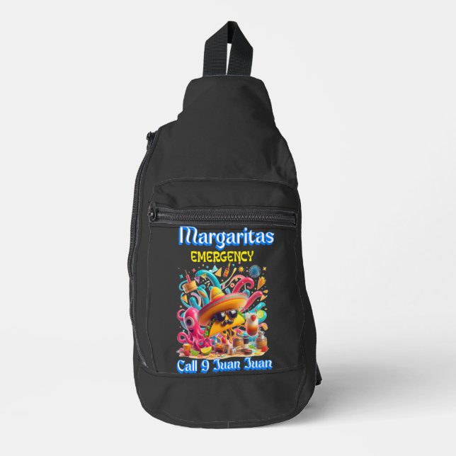 Sombrero und Sonnenbrille Margarita Emergency Crossbody Bag (Vorderseite)