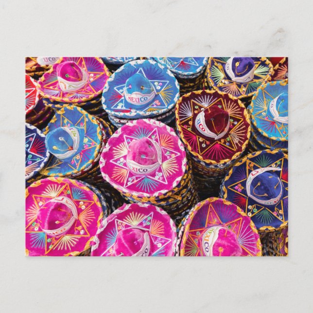 Sombreros in Mexiko Postkarte (Vorderseite)