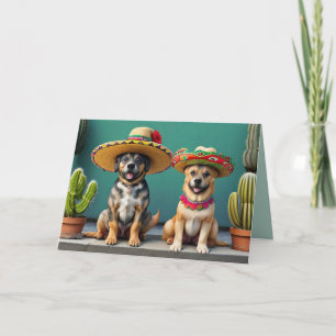 Sombreros perros feiertagskarte