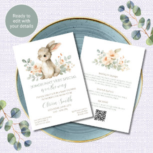 Some Bunny Baby Shower Einladung Alles in Einem QR