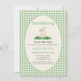 Some Bunny Baby Shower Green Einladung