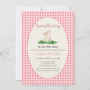 Some Bunny Baby Shower Pink Einladung