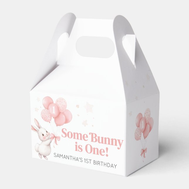Some Bunny Balloon Birthday Party  Geschenkschachtel (Vorderseite)