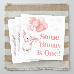 Some Bunny Balloon Geburtstagsfeier Serviette