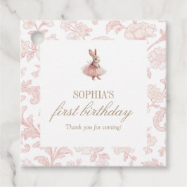 Some Bunny Birthday Pink Bunny Party Geschenkanhänger