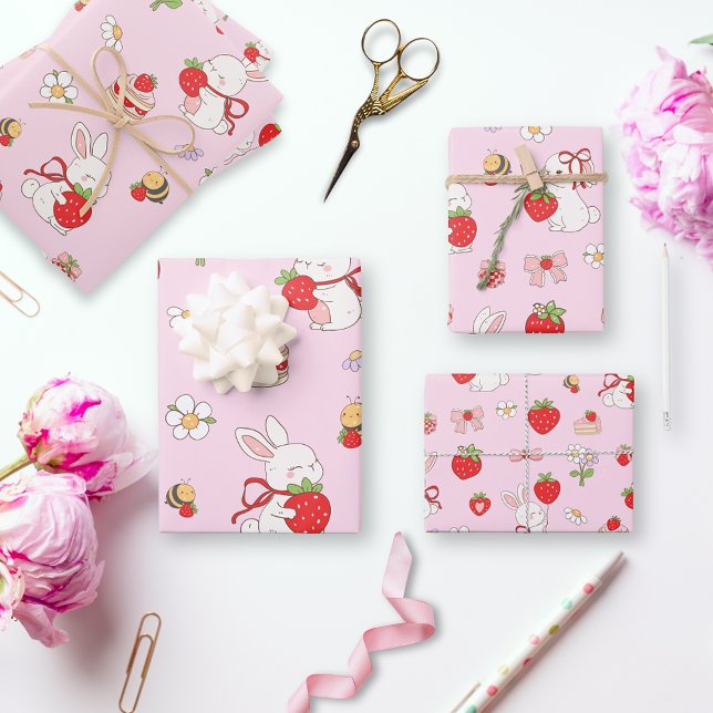 Some Bunny Birthday Pink Geschenkpapier Set (Von Creator hochgeladen)