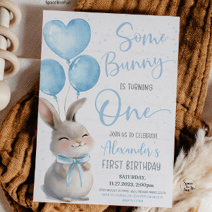 Some Bunny ist ein Bow Bunny zum 1. Geburtstag Einladung