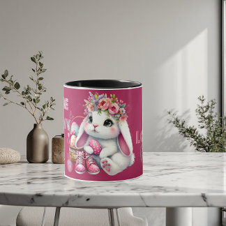Some Bunny Loves Me Whimsical Spring Personalized  Tasse