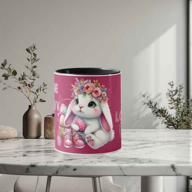 Some Bunny Loves Me Whimsical Spring Personalized  Tasse (Some Bunny Loves Me Whimsical Spring Personalized Mug)