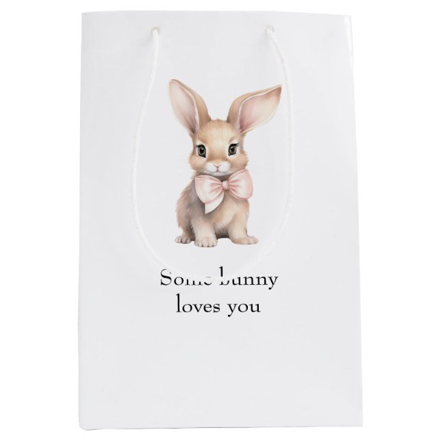 Some Bunny Loves You Mittlere Geschenktüte (Vorderseite)