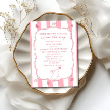 Some Bunny On The Way Whimsical Girl Baby Shower