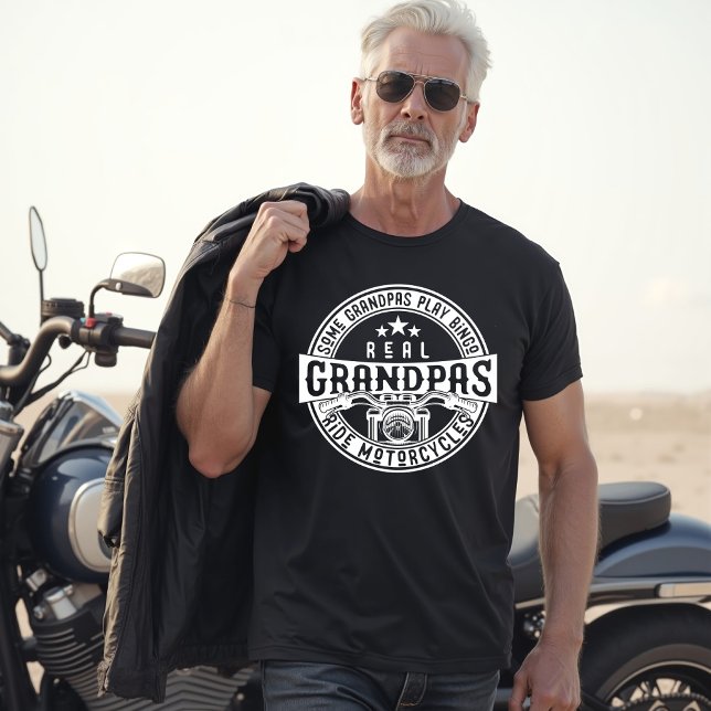 Some Grandpas Play Bingo Real Grandpas Ride Motorc T-Shirt (Von Creator hochgeladen)